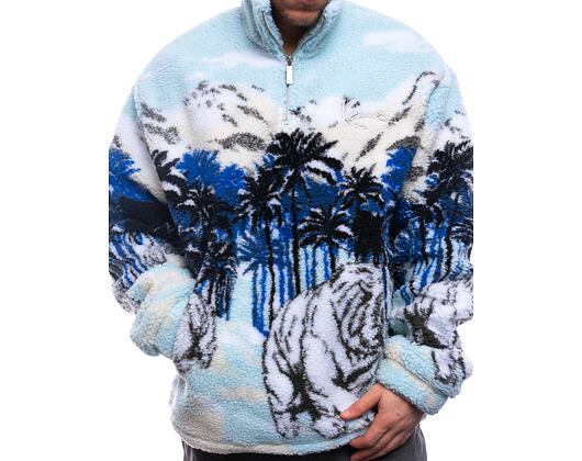 Jacke Karl Kani Metal Signature Ice Tiger Teddy Troyer black/off white/light grey