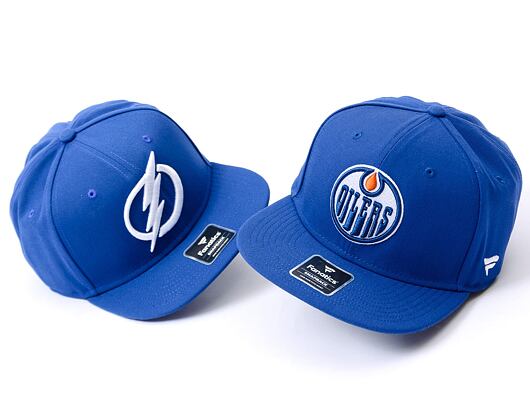 Kappe Fanatics - Edmonton Oilers - A/CAP Str Mid Crn Adj Sqv Sbk - Blue Cobalt