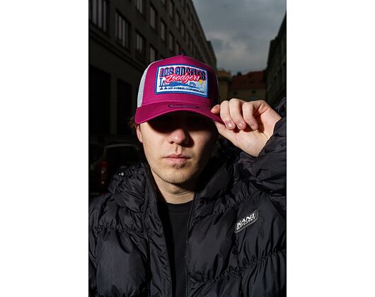 Kappe New Era - MLB City Patch 9FORTY Trucker - LA Dodgers - Burgundy