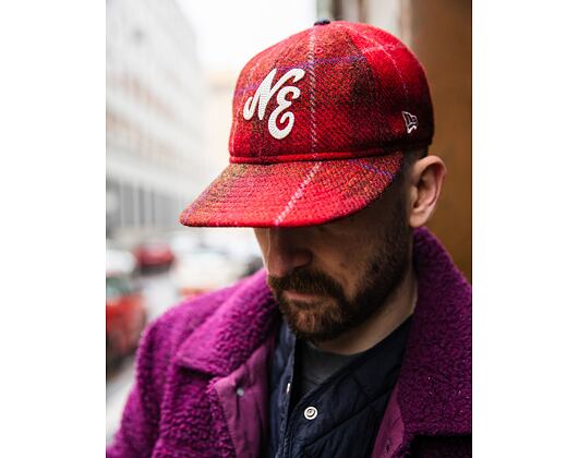 Kappe New Era - 59FIFTY Retro Crown Harris Tweed - Red