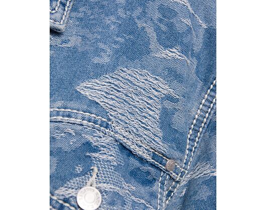 Jacke Karl Kani - Og K Distress Camo Os Denim Jacket - medium blue