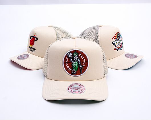 Kappe Mitchell & Ness - Boston Celtics - Evergreen Trucker Hwc - Off White