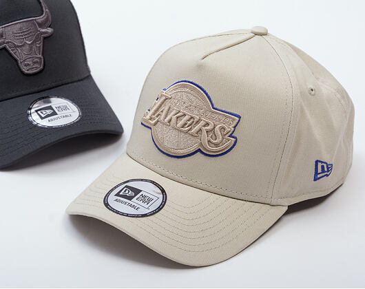 Kappe New Era - NBA Tonal Outline 9FORTY A-Frame - LA Lakers - Stone / Purple