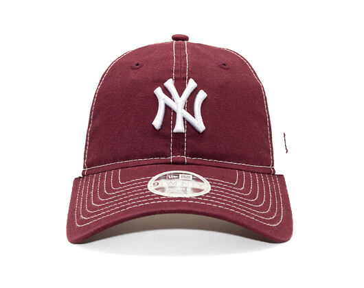 Damen Kappe New Era - MLB Washed & Mesh 9TWENTY - NY Yankees - Burgundy