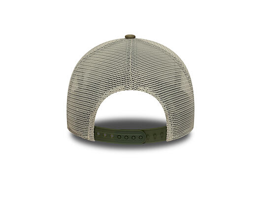 Kappe New Era - Western Oval Patch Foam 9FORTY Trucker - Stone / Woodland Camo