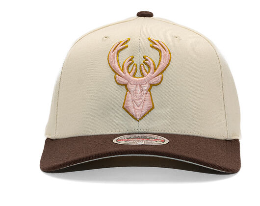 Kappe Mitchell & Ness - Blush Sand Classic Red - Milwaukee Bucks - Sand/Brown