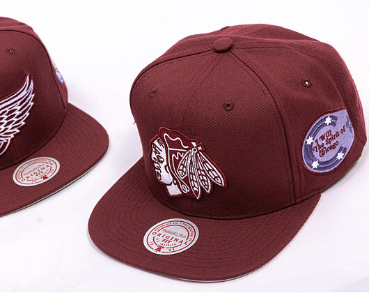 Kappe Mitchell & Ness - NHL Fashion Basic Snapback - Chicago Blackhawks - Dark Purple