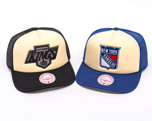 Kappe Mitchell & Ness - NHL Vintage Block Trucker - New York Rangers - Cream