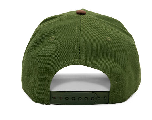 Kappe New Era - MLB Suede Visor 9FORTY A-Frame - LA Dodgers - Rifle Green / Brown