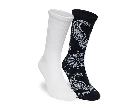 Socken New Era - Paisley Crew Socks 2pk - White / Navy