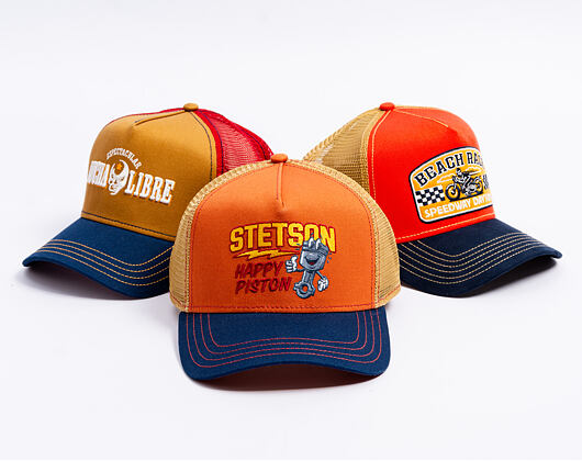 Kappe Stetson - Trucker Cap Piston - Navy/Burned Orange