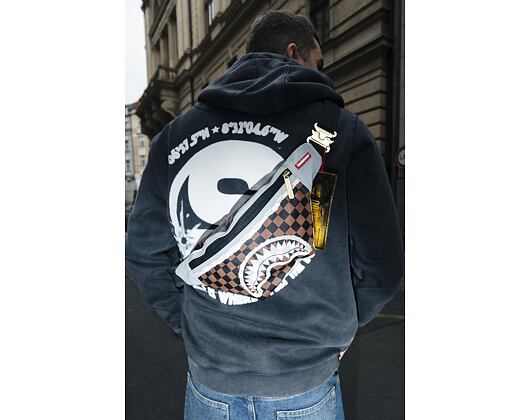 Niere Sprayground Cream And Brown Tear Check Savvy Crossbody