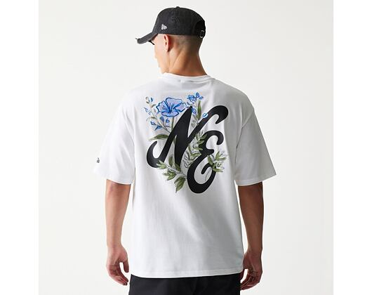 T-Shirt New Era - Floral Graphic Oversized Tee - White