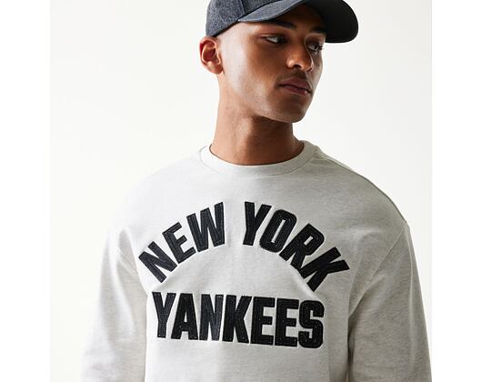 Pullover New Era - MLB Graphic Oversized Crewneck - NY Yankees - Heather Grey