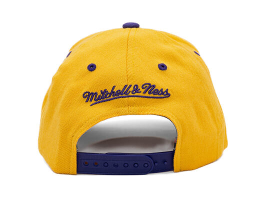 Kappe Mitchell & Ness - NBA Team Arch Snapback - Los Angeles Lakers - Yellow / Purple