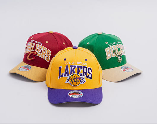 Kappe Mitchell & Ness - NBA Team Arch Snapback - Los Angeles Lakers - Yellow / Purple
