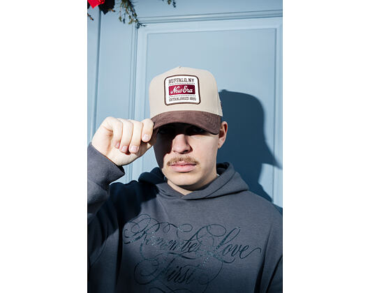 Kappe New Era - Branded Suede Patch 9FORTY A-Frame - Camel