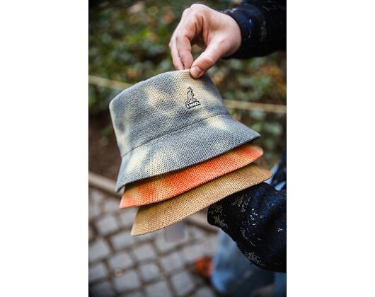Hut Kangol - Tie Dye Knit Bucket - Coral Flame/Natural