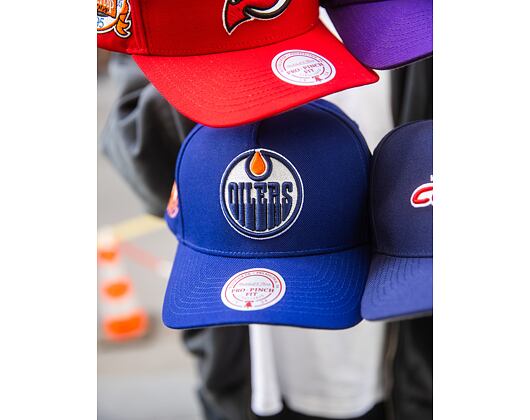 Kappe Mitchell & Ness - Edmonton Oilers - Double Clutch Pro Snapback - Navy