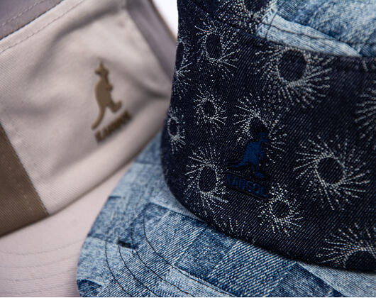 Kappe Kangol - TRENDS PACK - Denim Mashup Army Cap - Blue Picnic