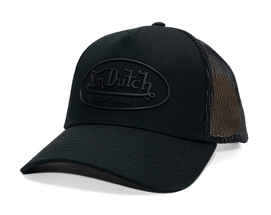 Kappe Von Dutch - Trucker - Rubber Logo Black/Black