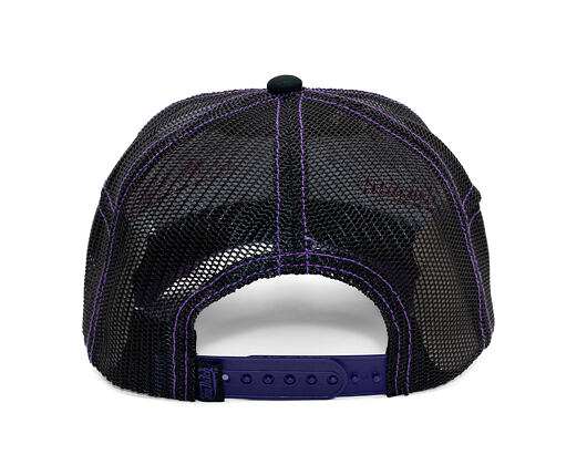 Kappe Von Dutch - Trucker - Classic Logo White/Distressed Purple Denim