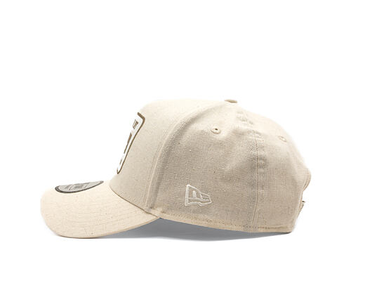 Kappe New Era - Branded Buffalo Patch Linen 9FORTY A-Frame - Stone