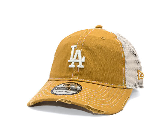 Kappe New Era - MLB Cotton Canvas Trucker 9TWENTY - LA Dodgers - Dusted Ochre