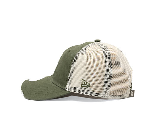 Damen Kappe New Era - MLB Distress Trucker 9TWENTY Trucker - LA Dodgers - New Olive