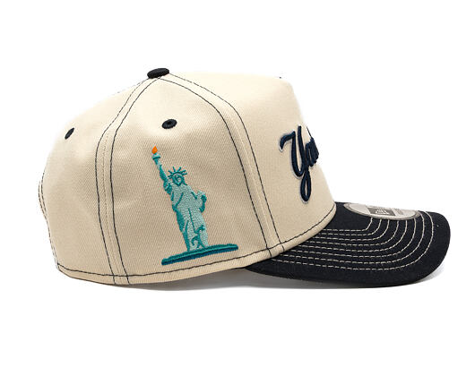 Kappe New Era - MLB City Icon 9FORTY A-Frame - NY Yankees - Cream / Navy