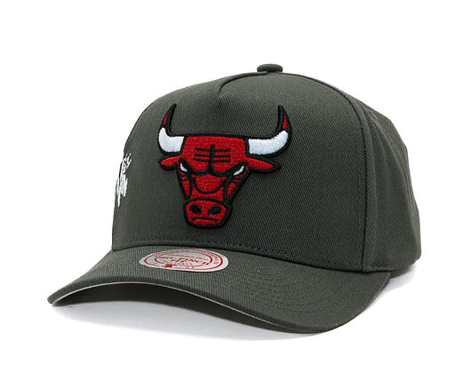 Kappe Mitchell & Ness  - NBA Born To Win - Pro Pinch Snapback - Chicago Bulls - Grey