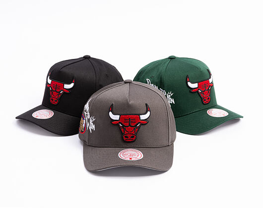 Kappe Mitchell & Ness  - NBA Born To Win - Pro Pinch Snapback - Chicago Bulls - Grey