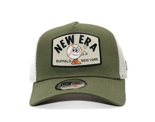 Kappe New Era - Branded Summer Patch 9FORTY A-Frame Trucker - New Olive