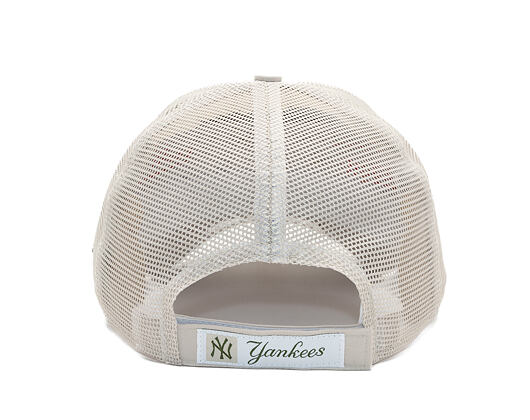 Kappe New Era - MLB Midi Homefield 9FORTY Trucker - NY Yankees - Stone / New Olive