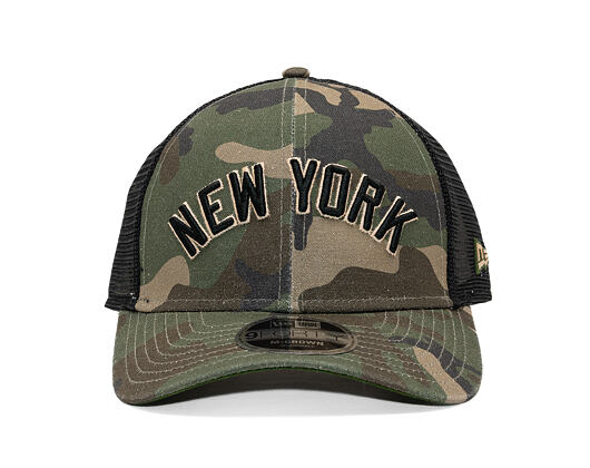 Kappe New Era - MLB Wordmark Camo 9FORTY M-CROWN - NY Yankees - Woodland Camo