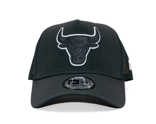 Kappe New Era - NBA Outline 9FORTY A-Frame Trucker - Chicago Bulls - Steel / White