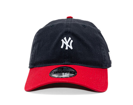 Kappe New Era - MLB Mini Logo Washed Contrast 9TWENTY - NY Yankees - Navy / Scarlet