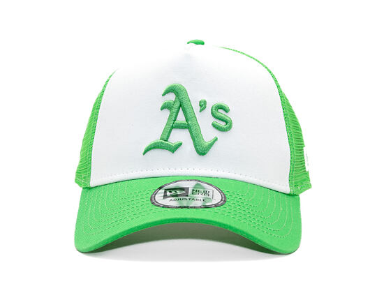 Kappe New Era - MLB Essential 9FORTY A-Frame Trucker - Oakland Athletics - Green / White