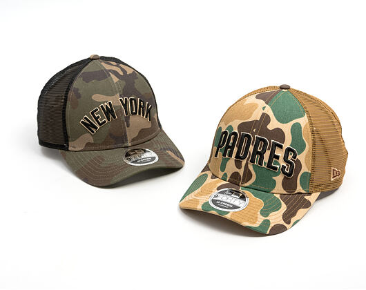 Kappe New Era - MLB Wordmark Camo 9FORTY M-CROWN - NY Yankees - Woodland Camo