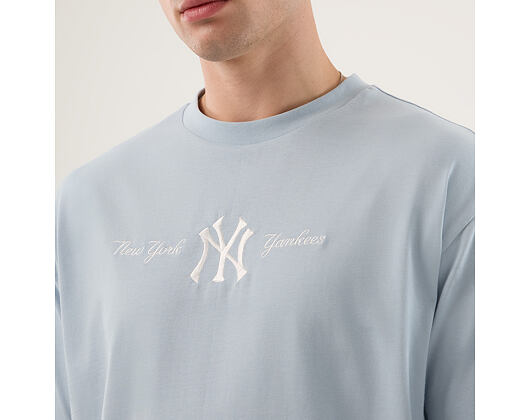 T-Shirt New Era - MLB Script Oversized Tee - NY Yankees - Sky Blue