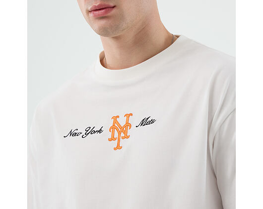 T-Shirt New Era - MLB Script Oversized Tee - NY Mets - White