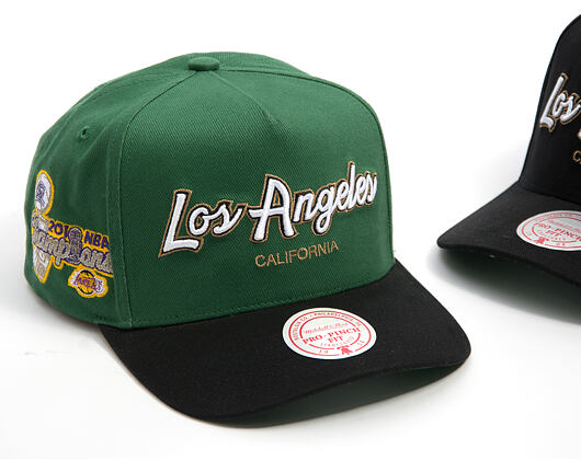 Kappe Mitchell & Ness - NBA - La Script 2.0 - Los Angeles Lakers - Green/Black
