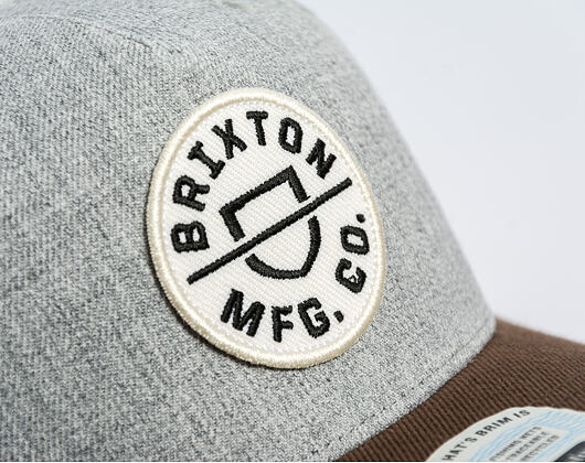 Kappe Brixton - Crest C Mp Snapback - Heather Grey/Pinecone Brown