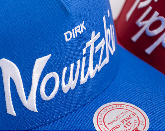 Kappe Mitchell & Ness - Player Script Hwc - NBA - Dallas Mavericks - Dirk Nowitzki - Blue