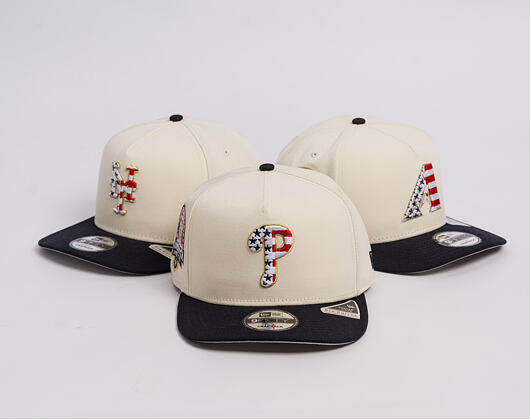 Kappe New Era - MLB "American Flag" 9FIFTY - Philadelphia Phillies - Chrome White