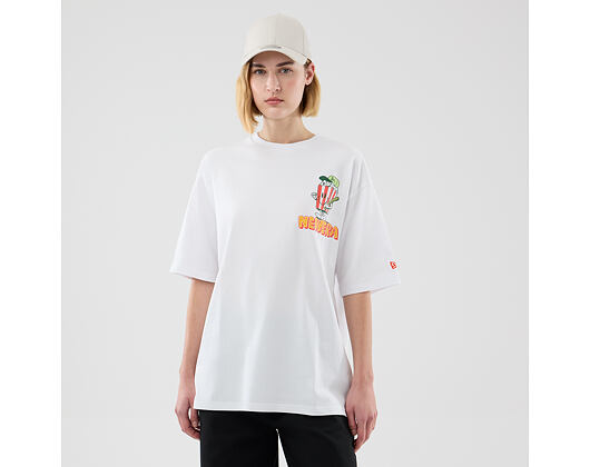 T-Shirt New Era - Branded Food Character Oversized Tee - White