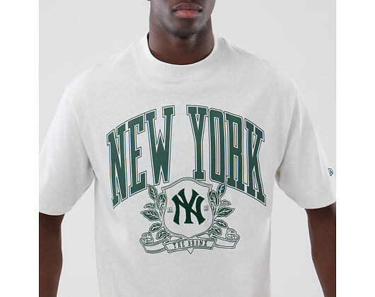 T-Shirt New Era - MLB Arch Graphic Oversized Tee - NY Yankees - Heather Grey