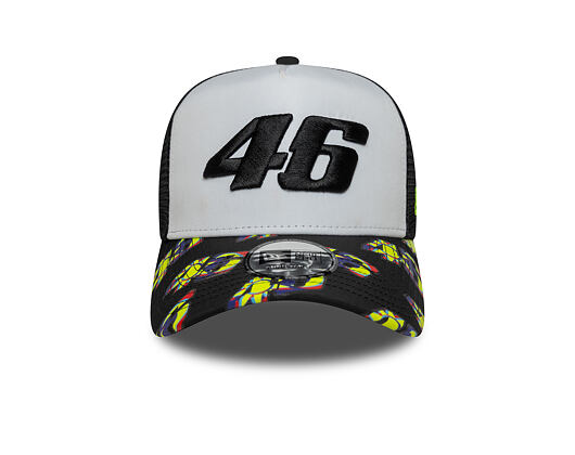 Kappe New Era - VR 46 Print Visor 9FORTY A-Frame Trucker - Black
