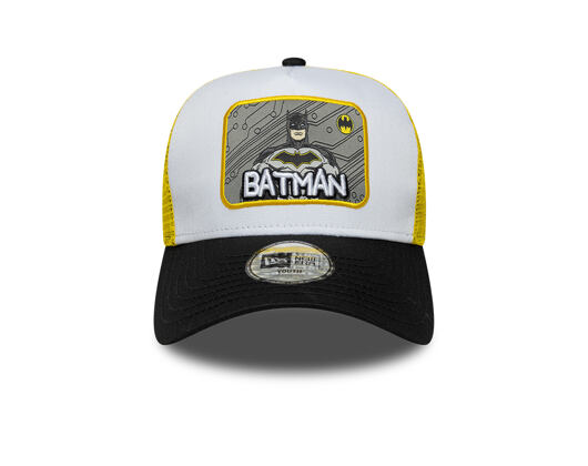 Kinder Kappe New Era - DC Patch 9FORTY A-Frame Trucker - Batman - White / Black
