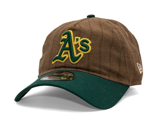 Kappe New Era × Three Looms - Chestnut Pinstripe 9TWENTY A-Frame - Oakland Athletics